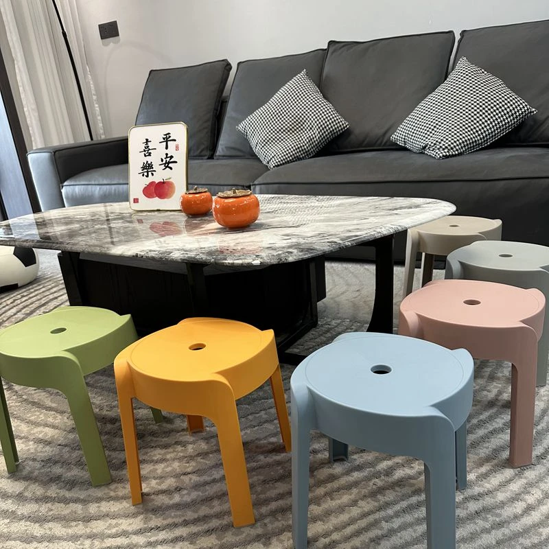 慕格娜彩色儿童矮凳子配茶几浴室可用小凳子可摞放地摊矮凳