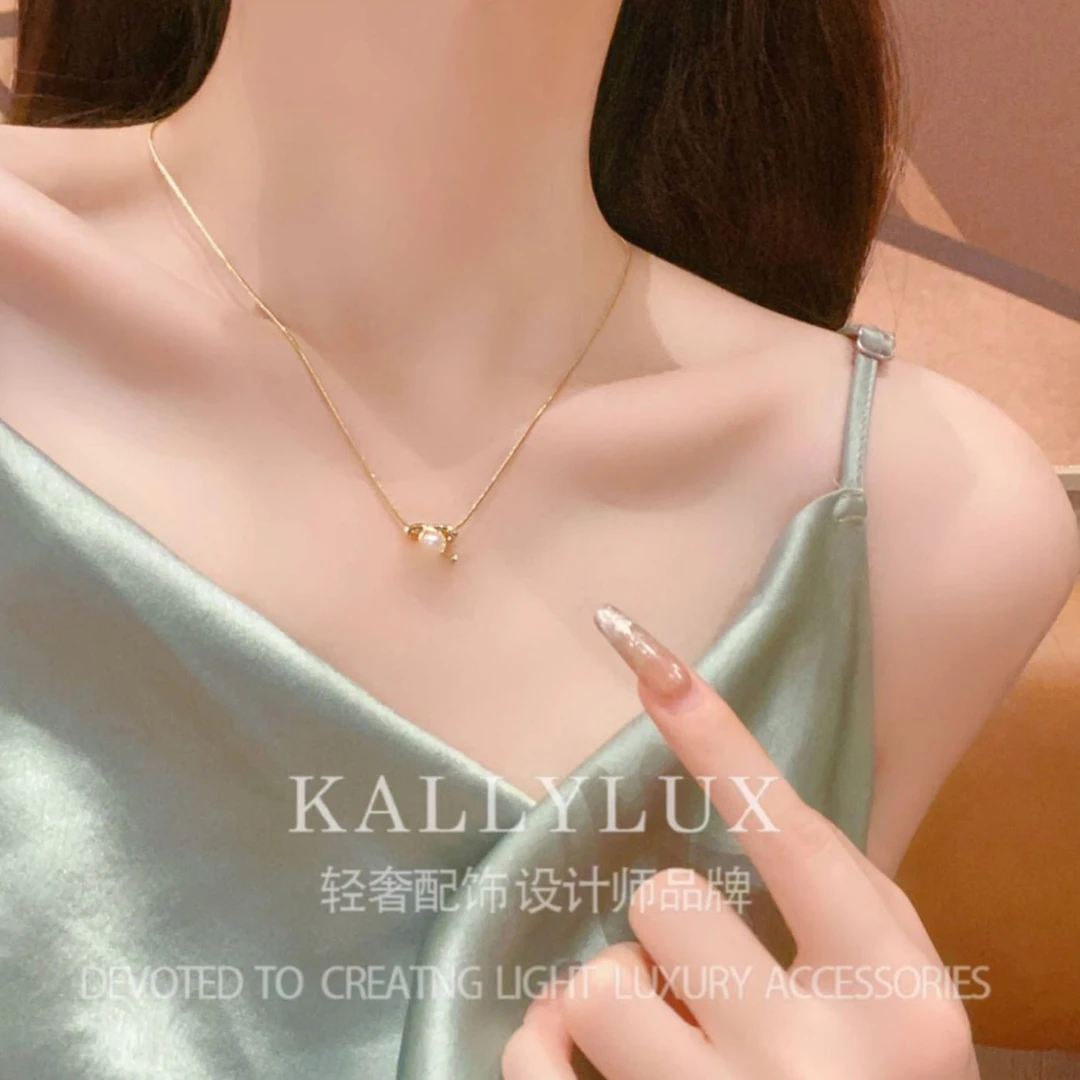 铜合金项链 【翎心】七夕情人节气质轻奢小众设计师时尚百搭简约ins