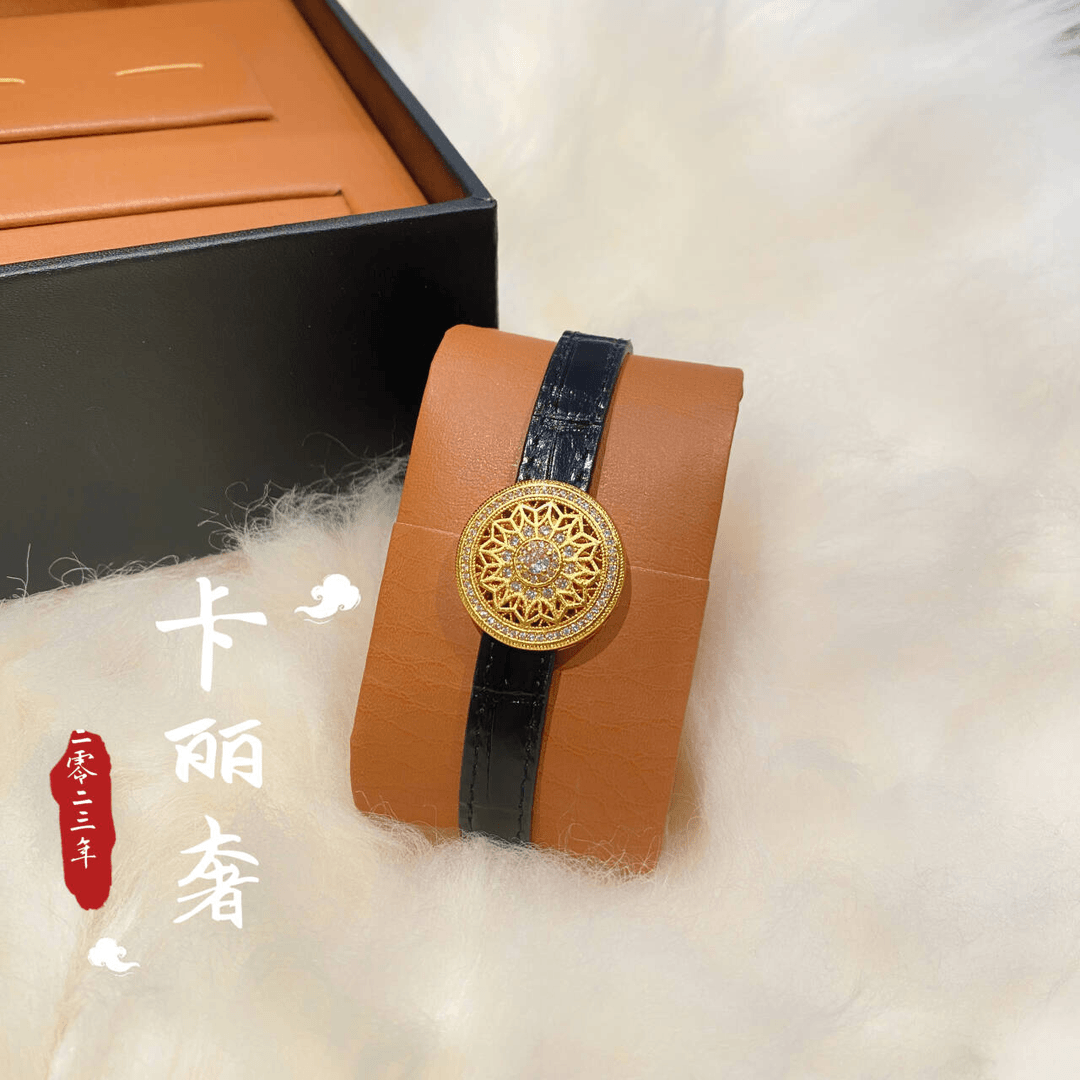 铜合金皮质手链 【卡丽奢首饰】SL-J105【小星盘】新中式复古星盘表带