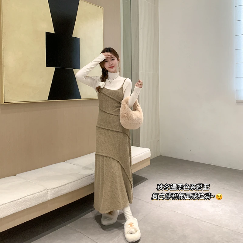 【年末清清粉】曾小咸美拉德气质连衣裙女Z234LP2067