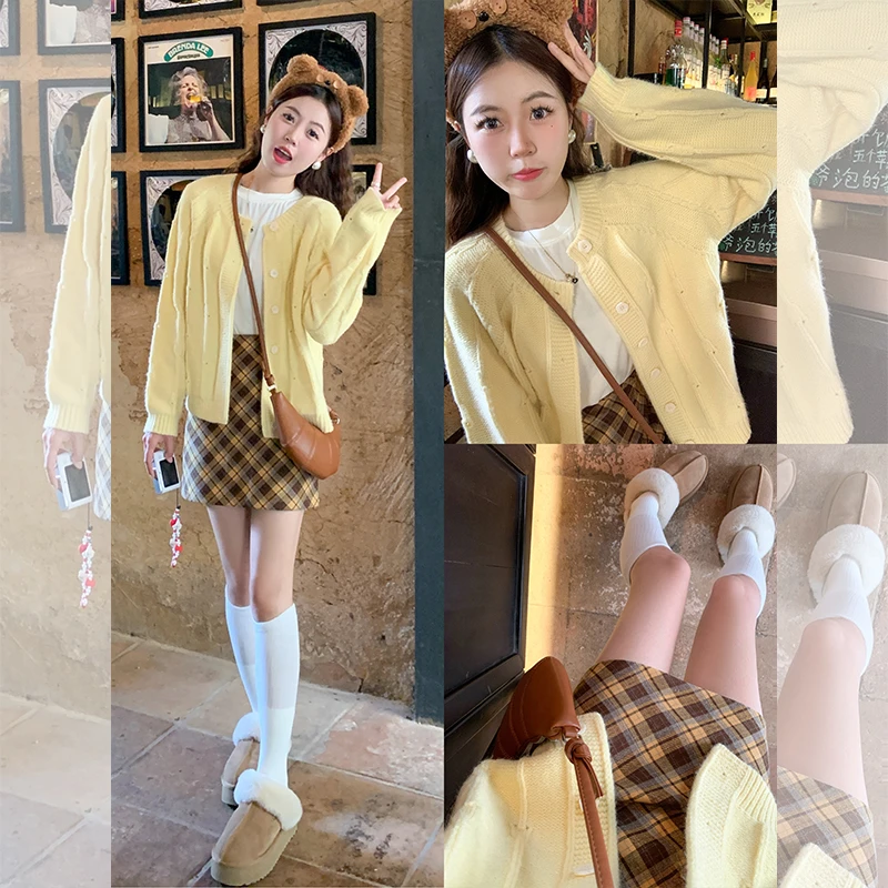 【清清】曾小咸黄色多巴胺开衫女Z243MY2860