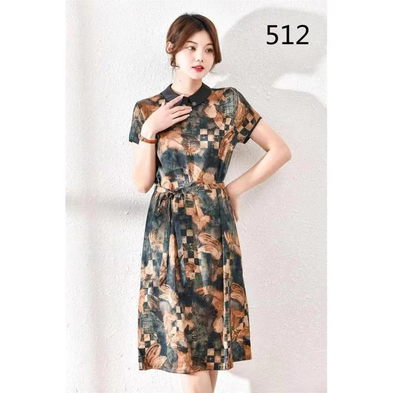 1-512-17（藏青）新款气质舒适连衣裙