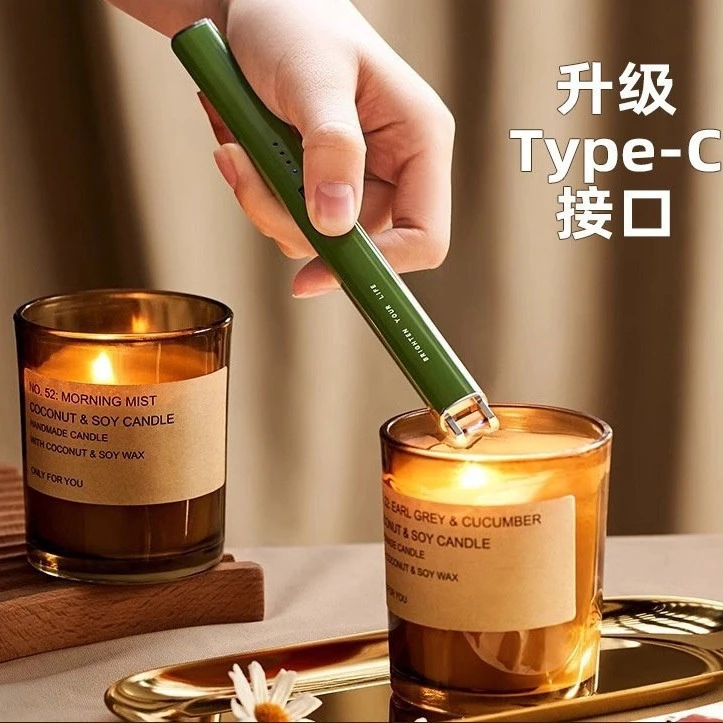 香薰蜡烛点火器电子脉冲充电款煤气燃气灶加长点火棒打火器长手柄