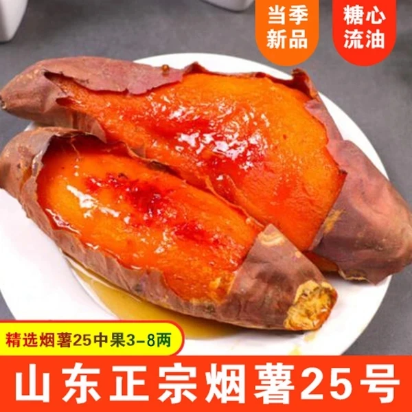 山东烟薯25号烤蜜薯红薯糖化地瓜软糯香甜 净重4.5-5斤/箱