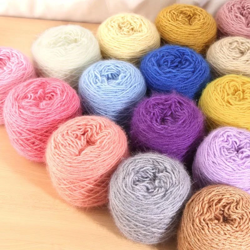 松鼠绒毛线3两大团中粗毛线团手工编织帽子线围巾毛衣亮丝外套线