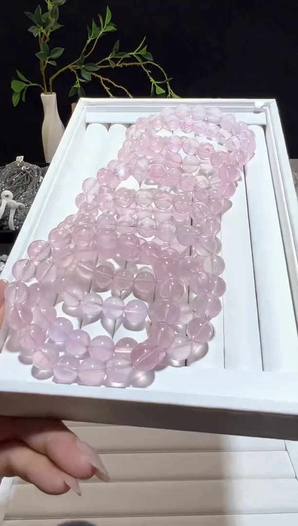 【闪购商品】水晶手链未镶嵌10mm马粉单圈 默认微瑕介意勿拍