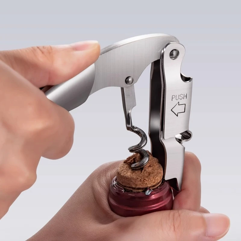 onlycook海马刀红酒开瓶器加厚不锈钢起酒神器葡萄酒起子启瓶器