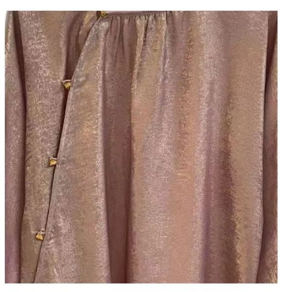 i-EAST 名流韩阀~新中式流光毛毛袖衬衣上衣-3D T12030