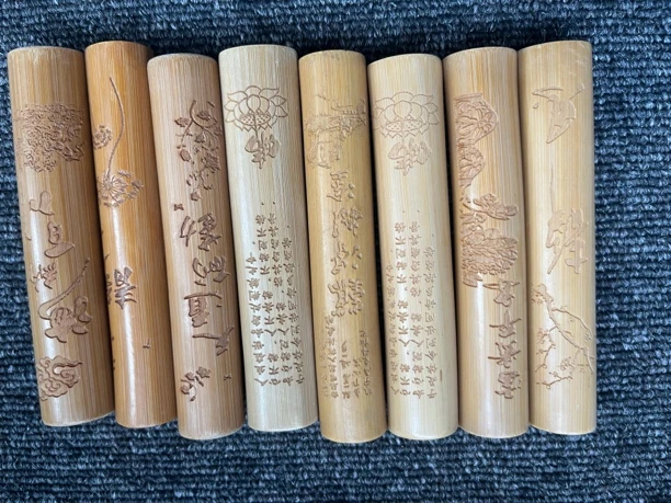 文玩实心玉竹光滑无瑕加工自然圆文玩挂件手工文玩竹子日常盘玩