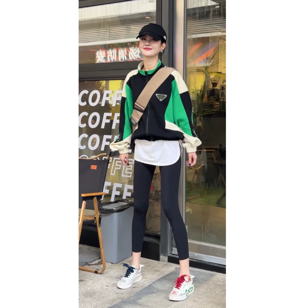 拉达家新款春秋时尚撞色显瘦潮流外套{罗}G0332