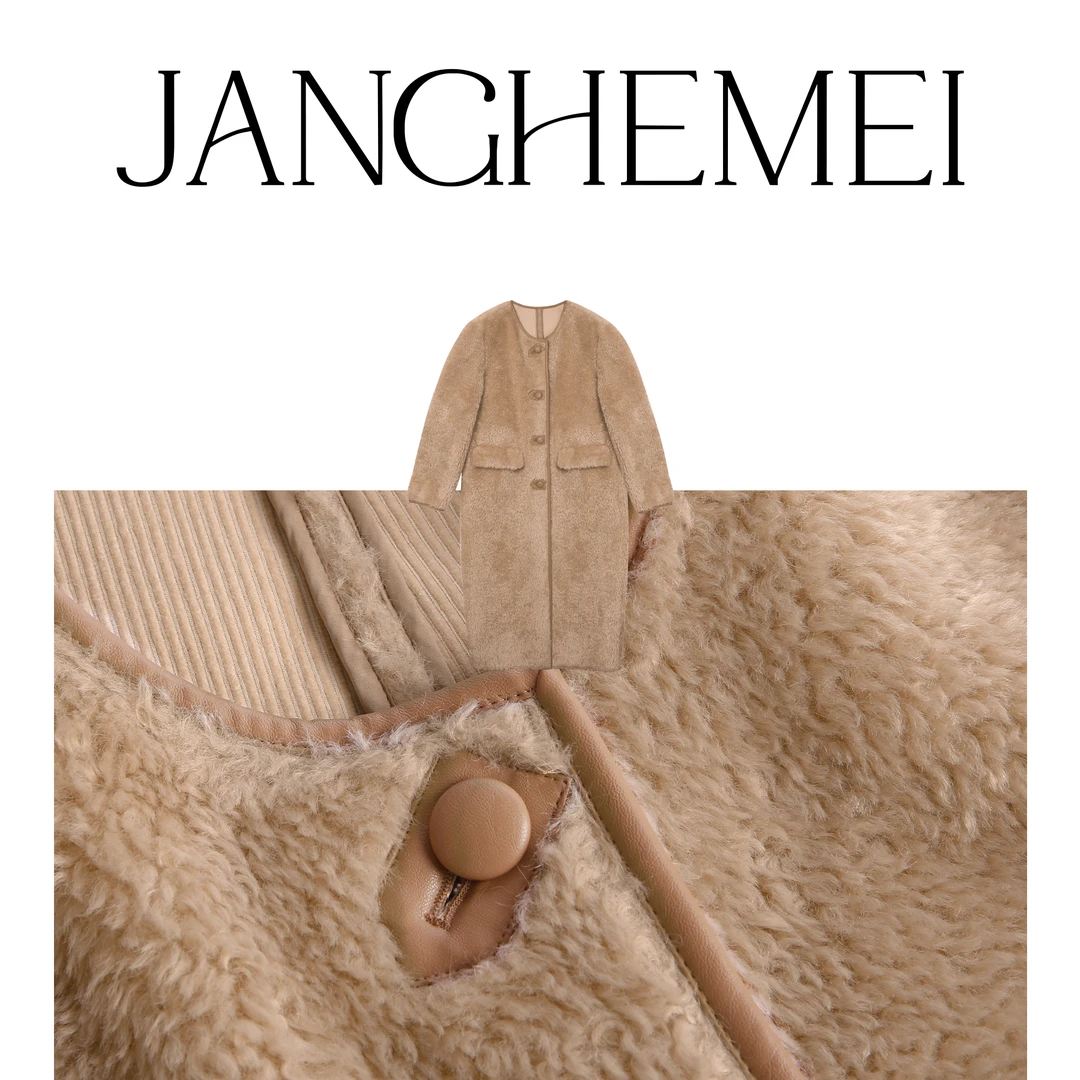 JANGHEMEI 【中长款外套】百搭毛呢外套 W10393M34