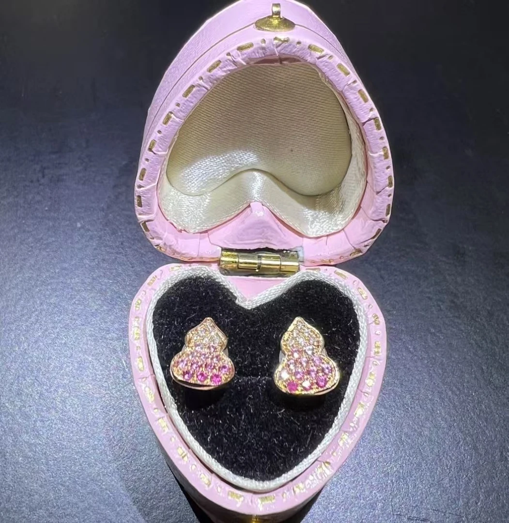 【壹宸珠宝】18K 彩宝葫芦耳钉