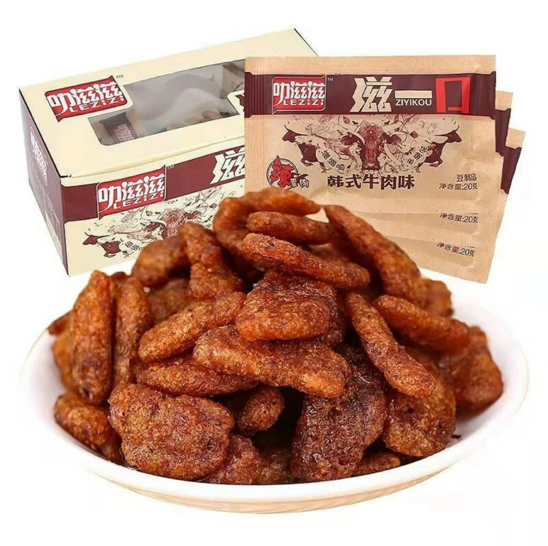 叻滋滋滋一口韩式素牛肉零食爆辣大豆素肉肥牛8090后儿时怀旧麻辣