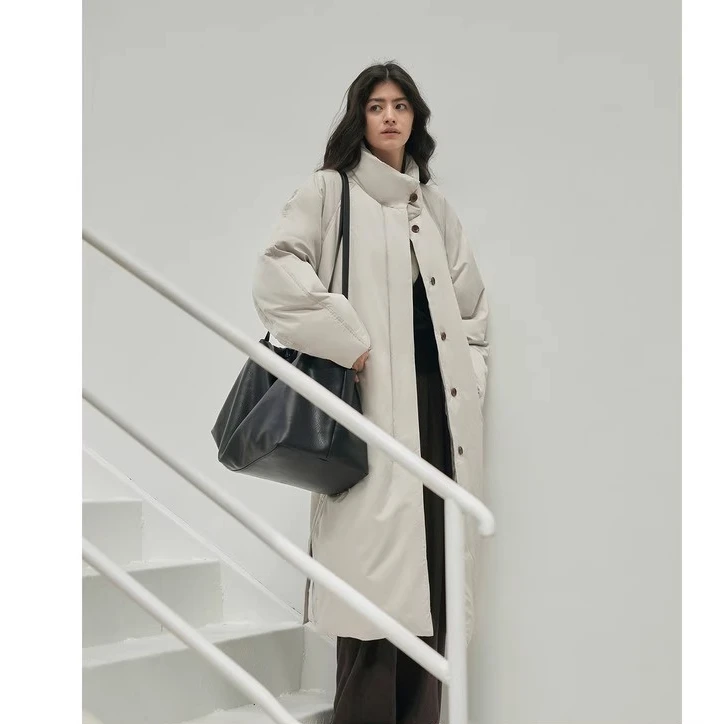 Saje浪漫文艺《冬日梦游》可溯源樱桃谷鸭绒立领长款羽绒服【直播】