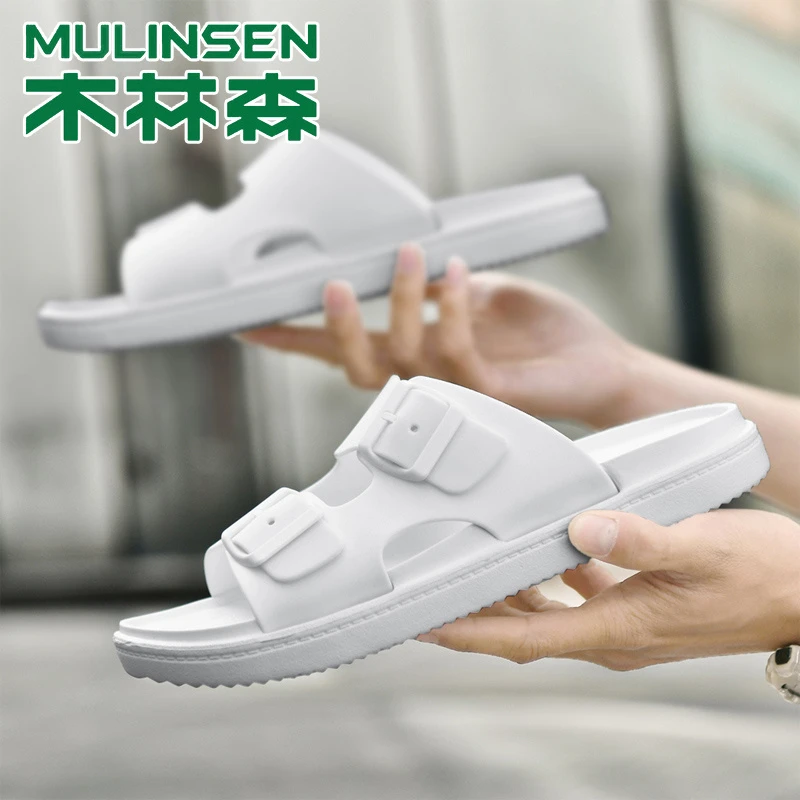 木林森韩版新款防滑拖鞋男夏季软底居家情侣鞋休闲时尚外穿凉拖鞋