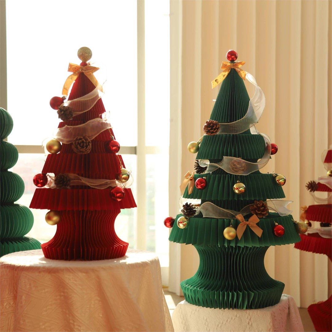 创意圣诞树可折叠易收纳简约商用活动氛围平安夜圣诞节精致装饰品