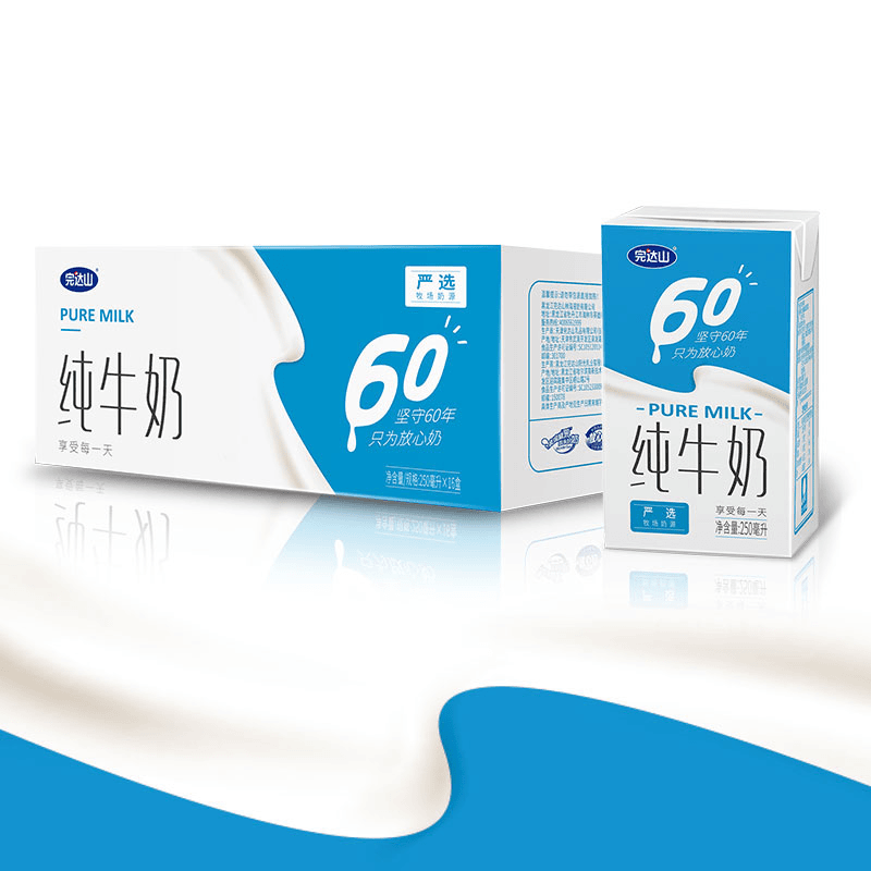 完达山 【2月产】盒装纯牛奶250ml*16新旧包装随机