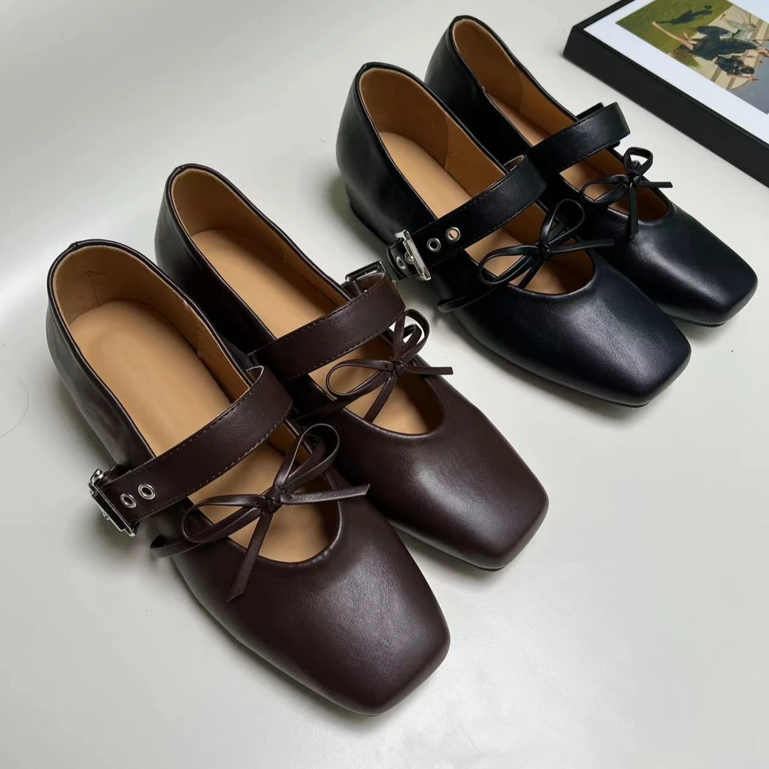 【福利清清清！！】内增高4厘米方头芭蕾舞复古单鞋女秋季新款玛丽珍