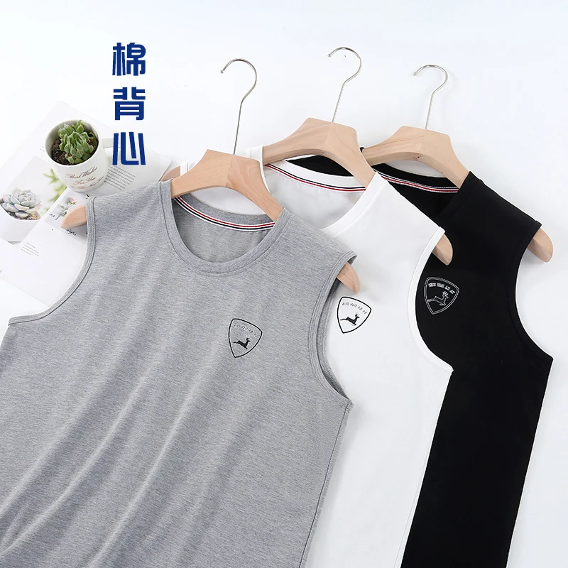 2024夏季新品男士时尚休闲棉背心健身运动跑步透气吸汗背心