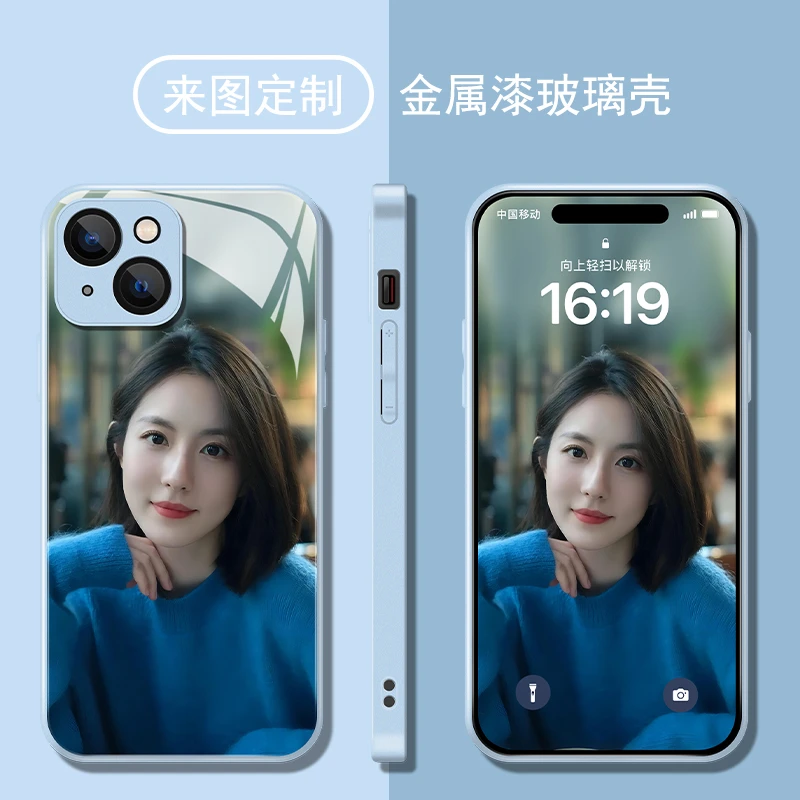 洛曼欧来图定制适用于苹果15手机壳14promax订制xs照片13外壳12