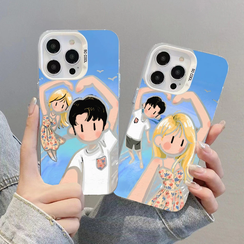 比心男女情侣款手机保护套创意适用于苹果华为荣耀oppo小米vivo