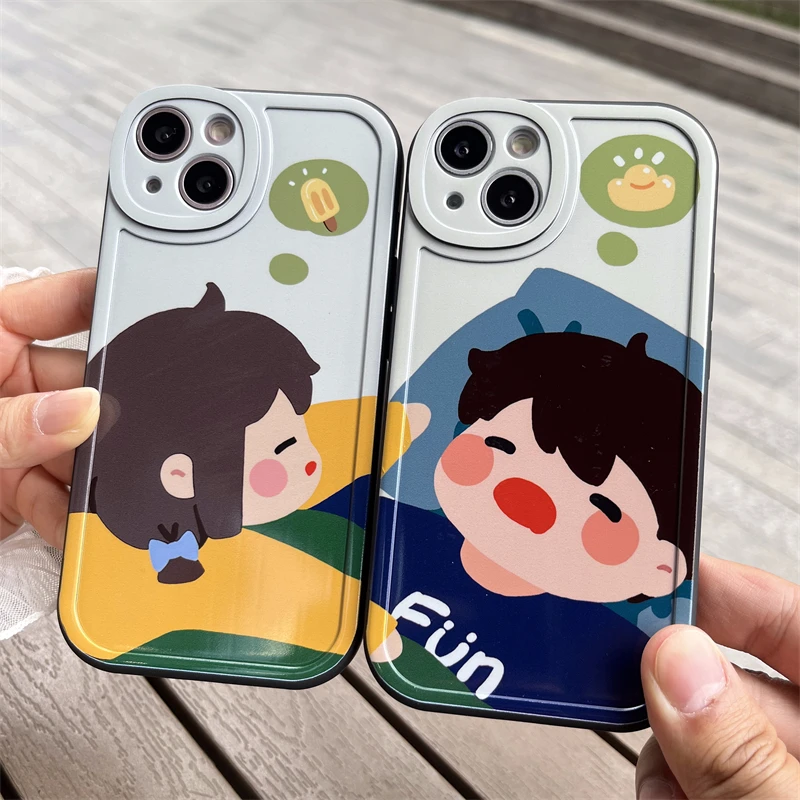 【苹果/华为/OPPO/VIVO/小米】情侣款满屏睡觉男女光油小胖手机壳