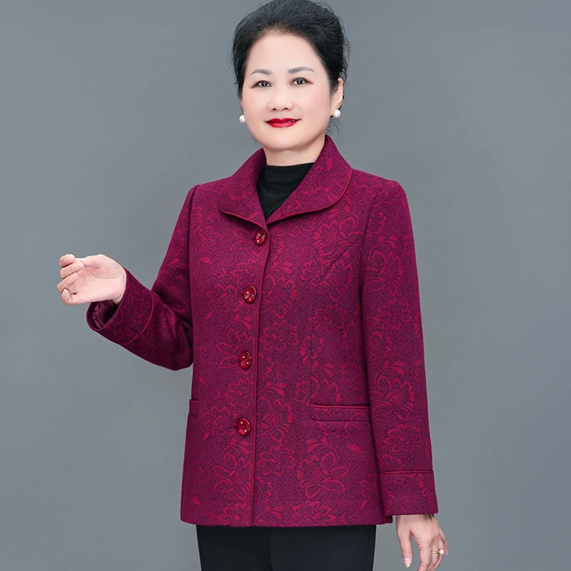 雅鹿胖妈妈加肥加大码老年人中老年奶奶外套上衣春秋款服装C5011
