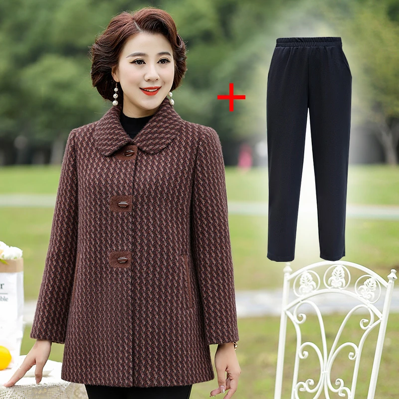 雅鹿短外套冬新款大码高贵奶奶太太中老年洋气女装春秋款D0267