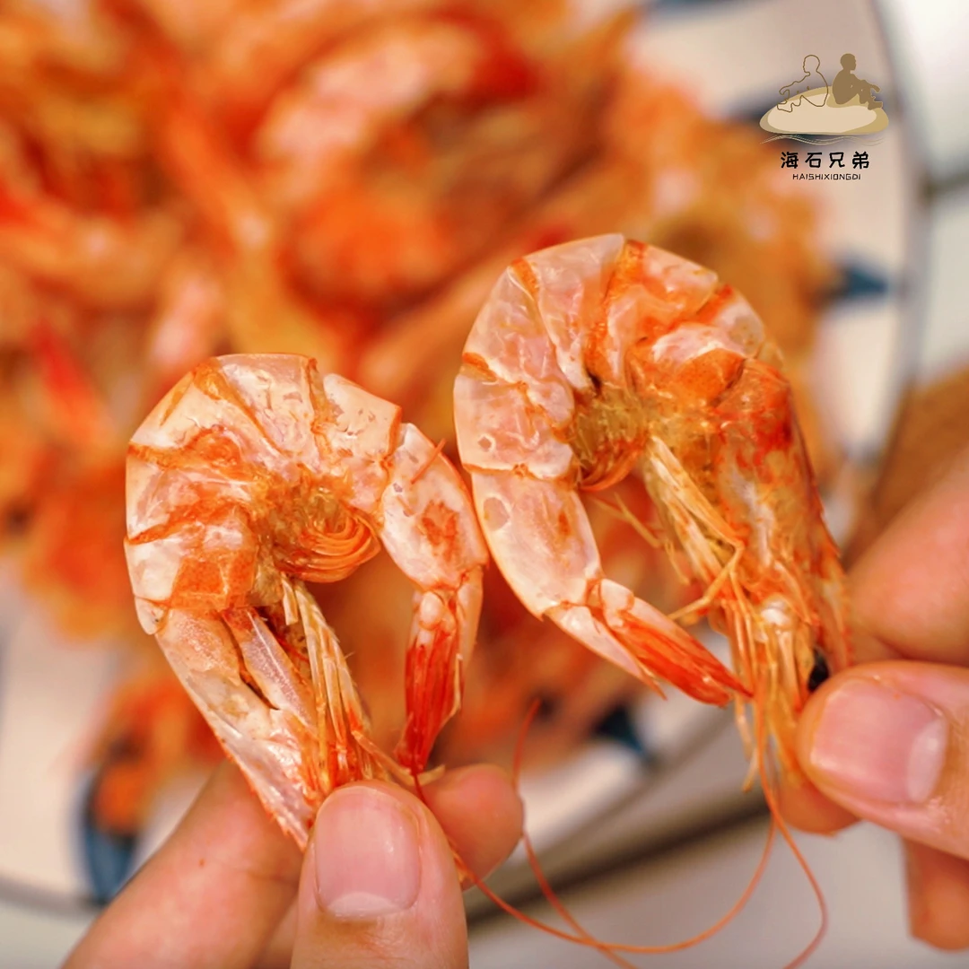 海石兄弟脆皮虾干烤虾白虾干海鲜零食电烤工艺足干品质开袋即食
