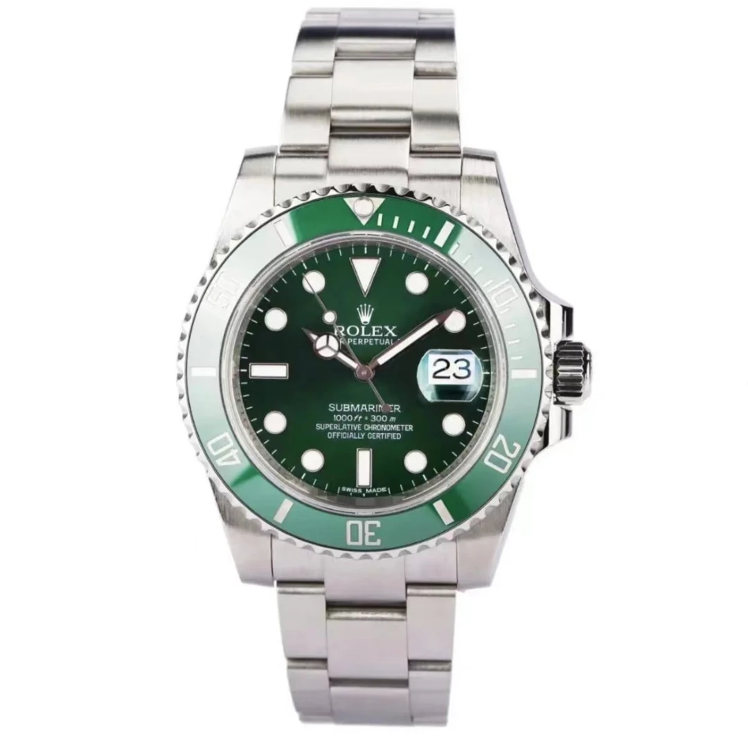 99新 Rolex/劳力士 潜航者型系列：116610绿盘/40mm/乱码单表