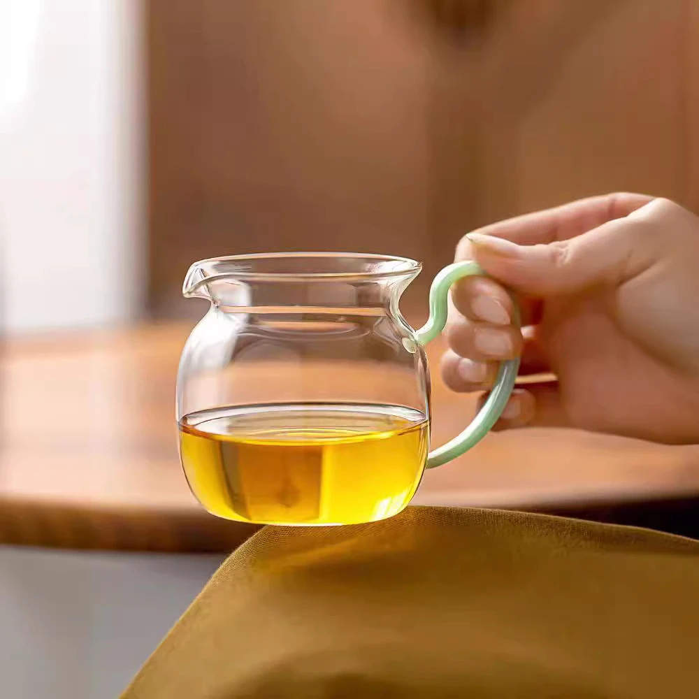 玻璃大号公道杯月牙耐热圆满公道杯日式功夫茶具茶海泡茶杯分茶器