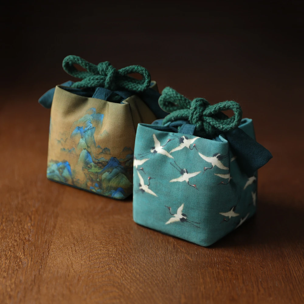 茶杯收纳包干泡茶具收纳袋茶壶茶杯布袋茶杯复古茶杯布包中国风