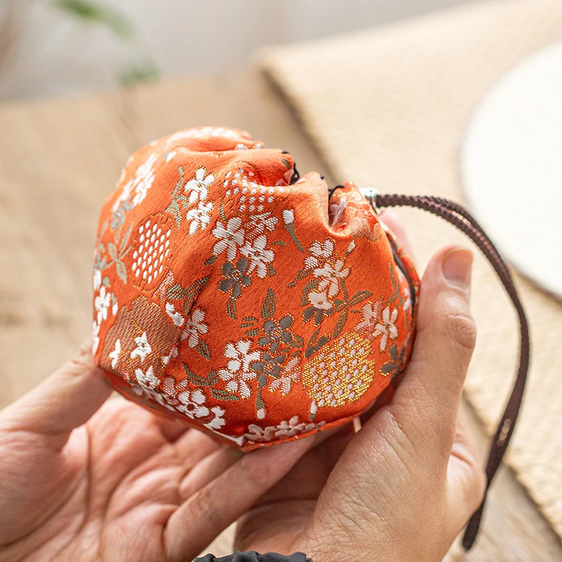 主人杯收纳袋茶杯家用便携复古风旅行加厚文艺复古防摔布袋保护袋