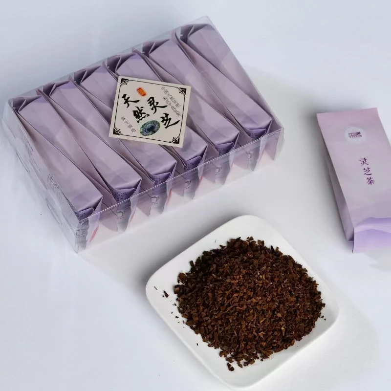 简装手提袋 紫灵芝养生茶灵芝代用茶滋补养生好茶即冲即泡