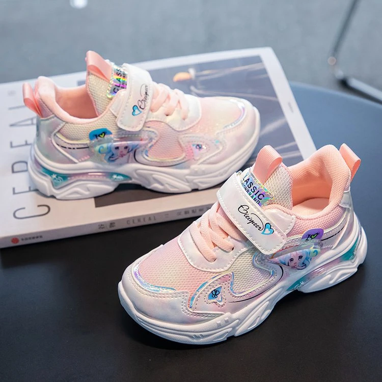 女童运动鞋2024新款皮面防水小女孩休闲鞋中大童防滑软底秋冬跑步