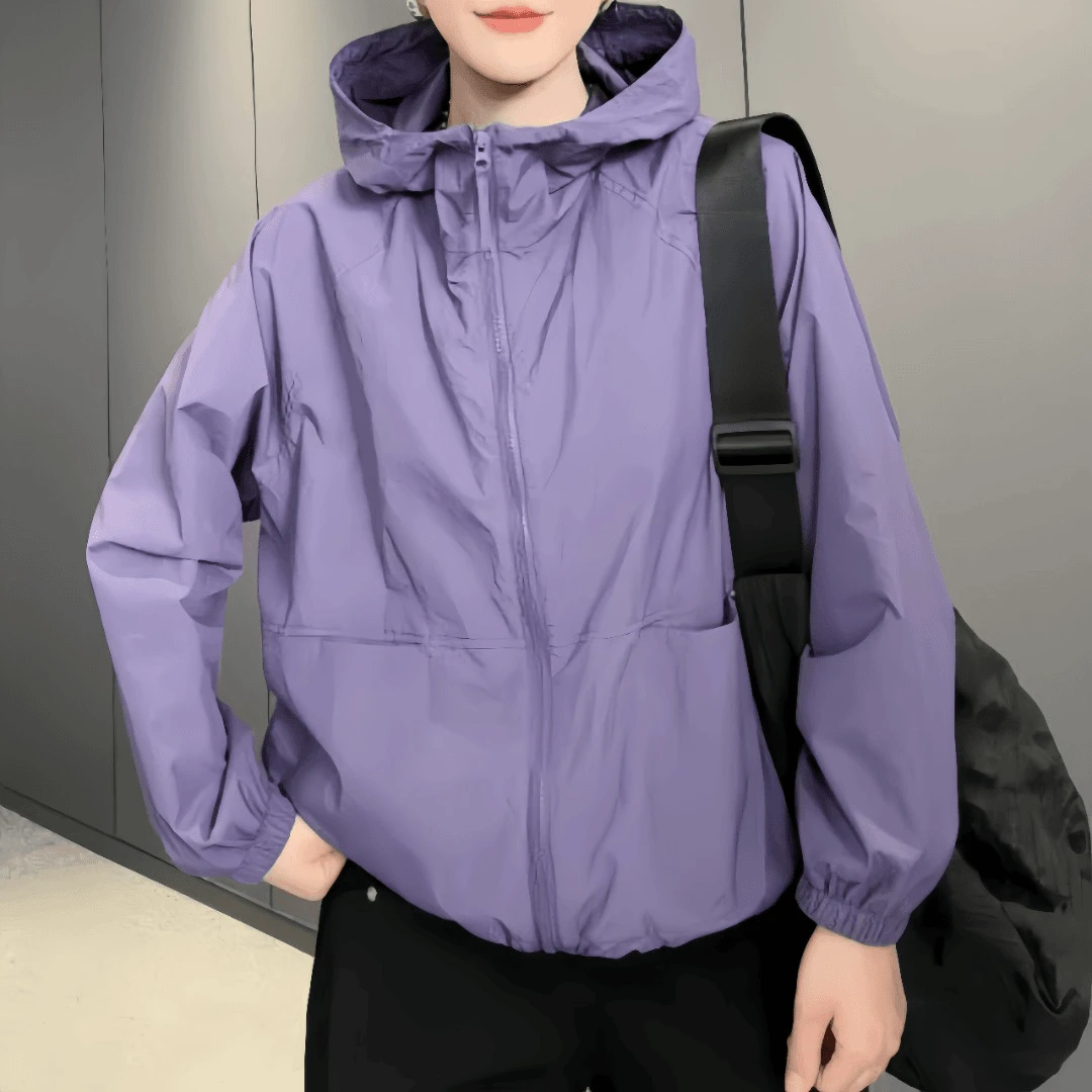 2025新款宽松百搭防晒服空调开衫冲锋衣透气防晒衣女夏季薄款外套