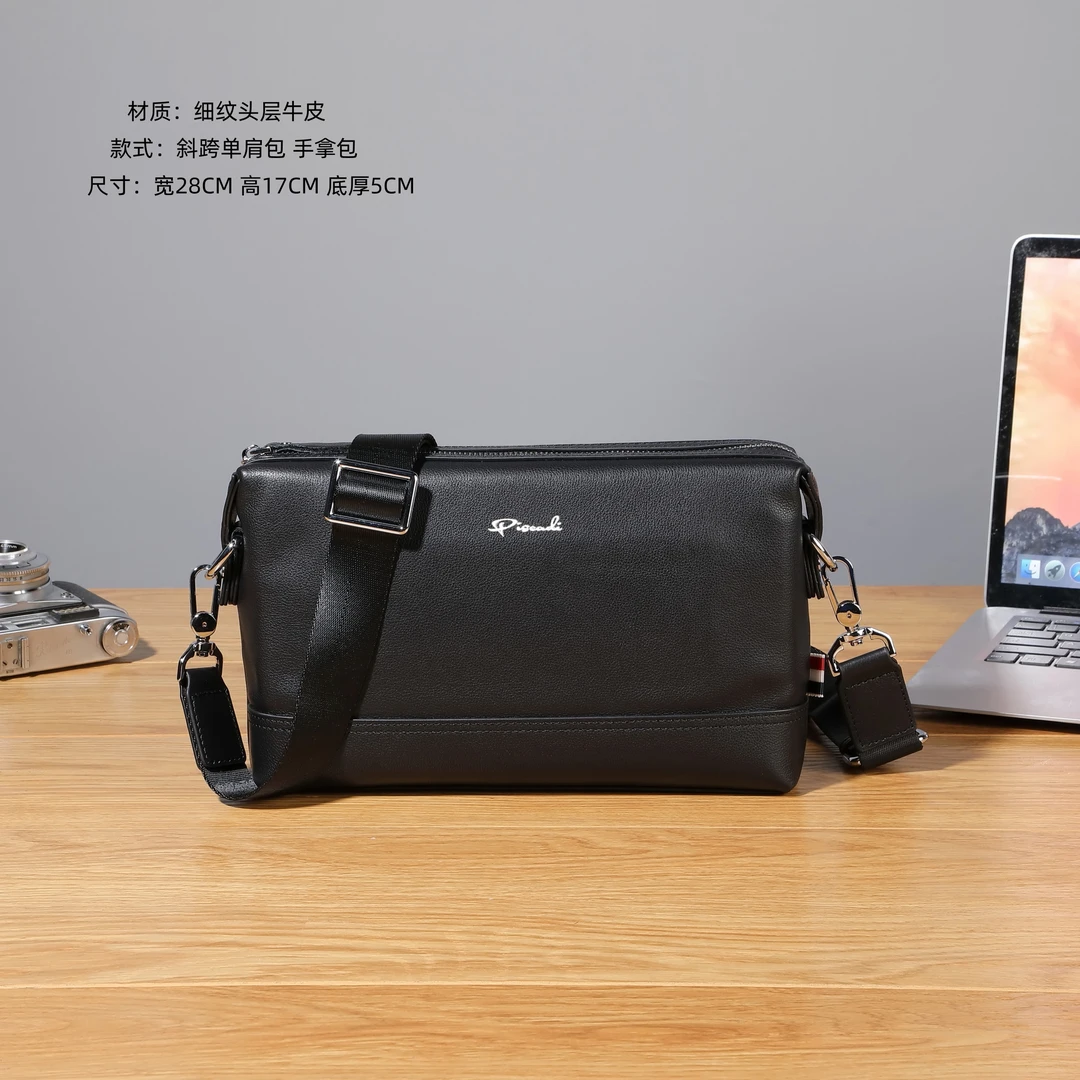 爆款男士真皮单肩斜挎包休闲时尚简约多功能百搭软牛皮男包手拿包