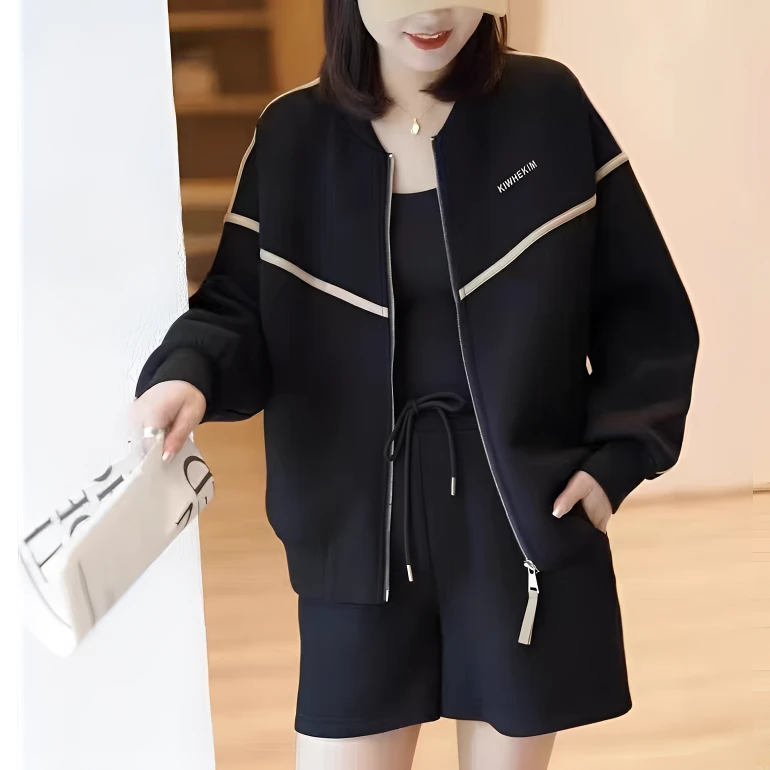 2024秋季新款百搭开衫气质时尚休闲纯色显瘦女士上衣短外套-2426