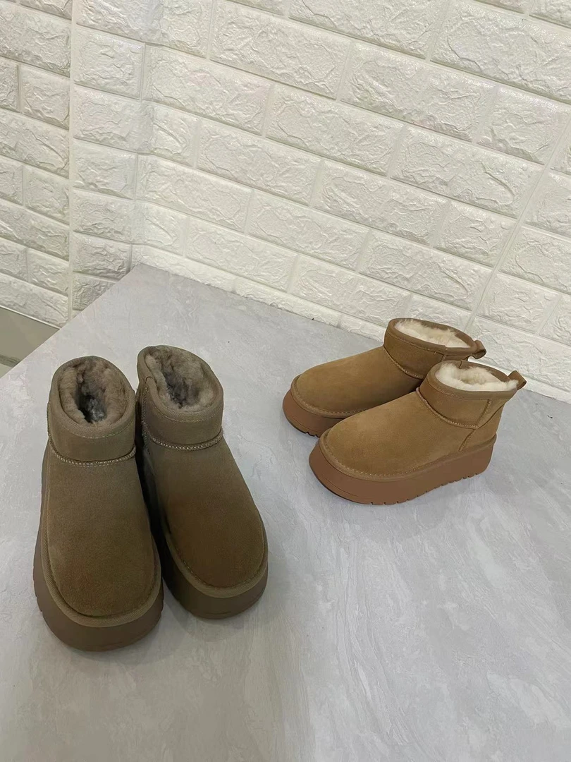 2279 冬季新款韩版潮流厚底女棉鞋雪地靴增高防滑