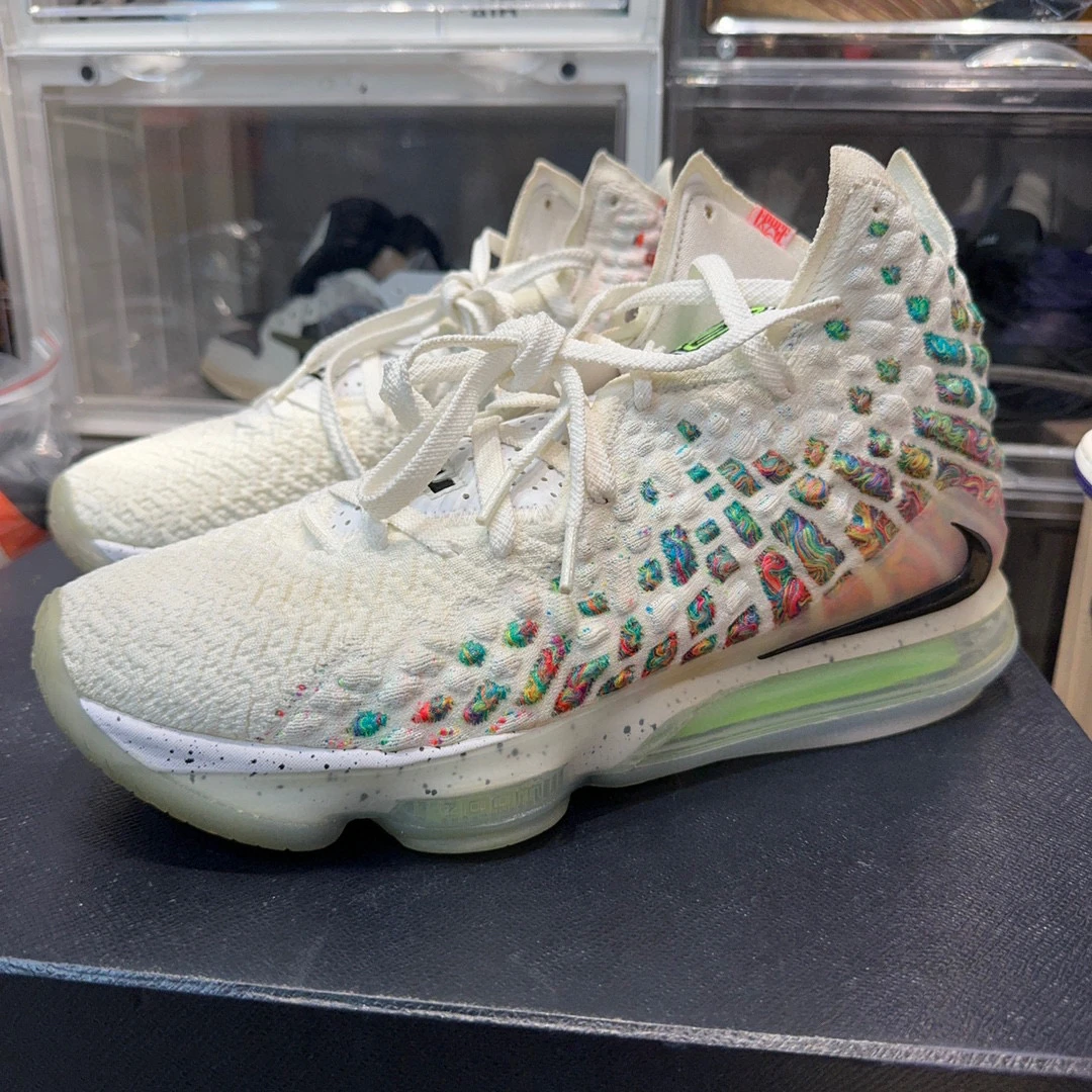 46码/NIKE Lebron17 詹姆斯17 实战篮球鞋 白绿/99新无盒