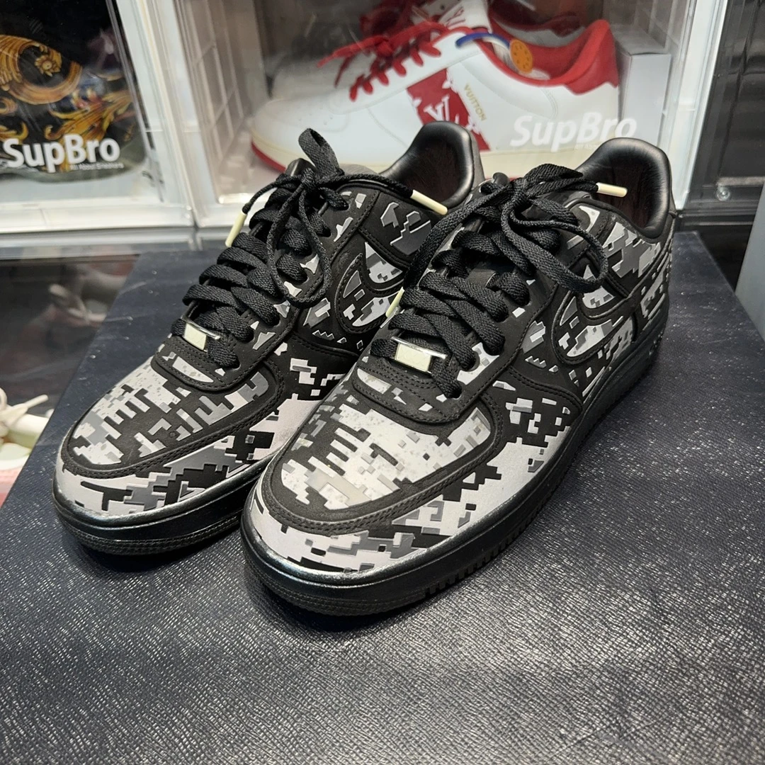 43码/NIKE AF1 黑迷彩 板鞋/98新无盒空军