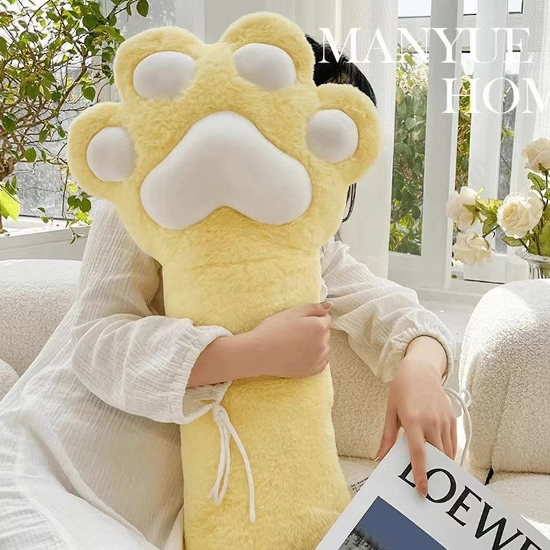 长条猫爪抱枕女生睡觉专用夹腿侧睡玩偶娃娃公仔毛绒玩具生日礼物