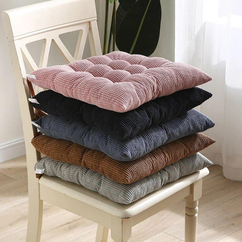 加厚坐垫办公室四季学生教室女凳子地上垫子屁股屁垫绑带久坐椅垫