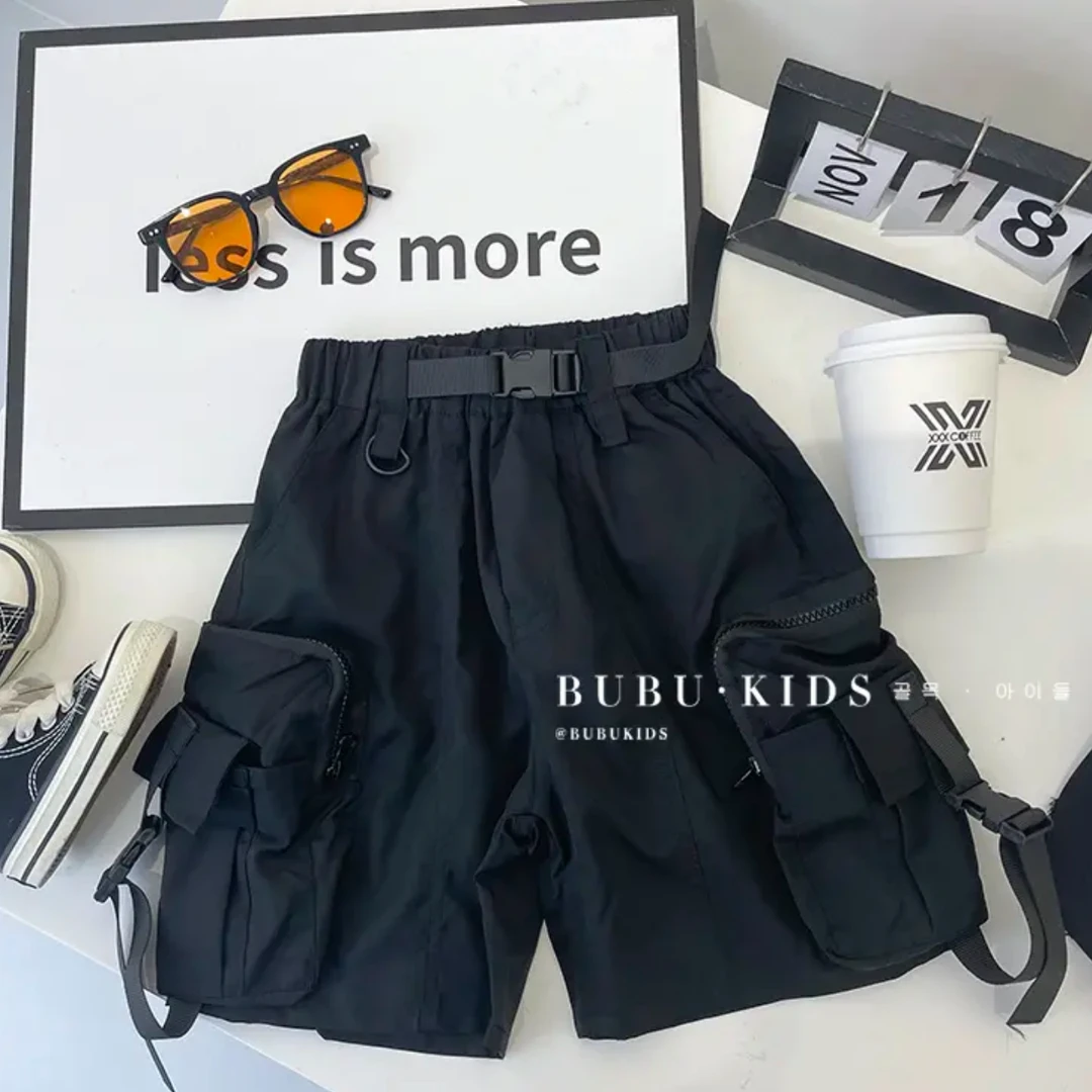 20232新款儿童工装裤潮流短裤时尚夏季帅气宽松休闲夏款夏款男童