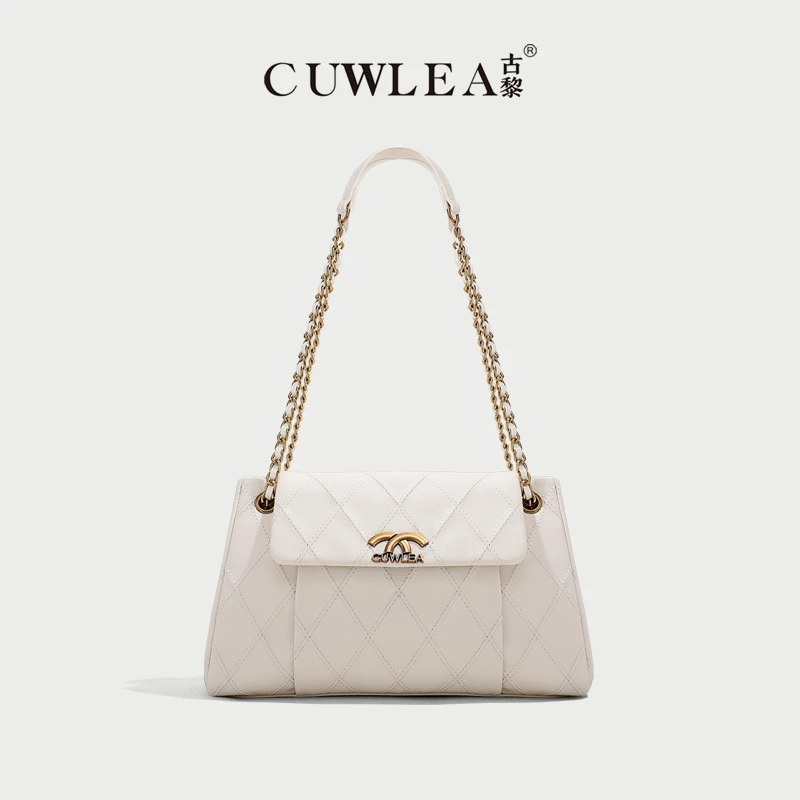【CUWLEA/古黎】2024年新款单肩斜挎包菱格绣线包GL-2688