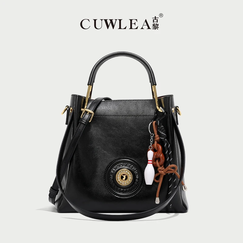 【大胃王】CUWLEA/古黎 新款手提包单肩斜挎手拎包GL-6291（送挂件）