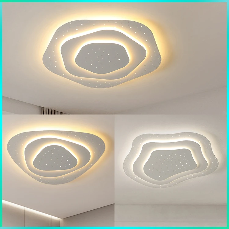 星空顶卧室灯 现代简约北欧轻奢主卧超薄矮空间次卧房间led吸顶灯