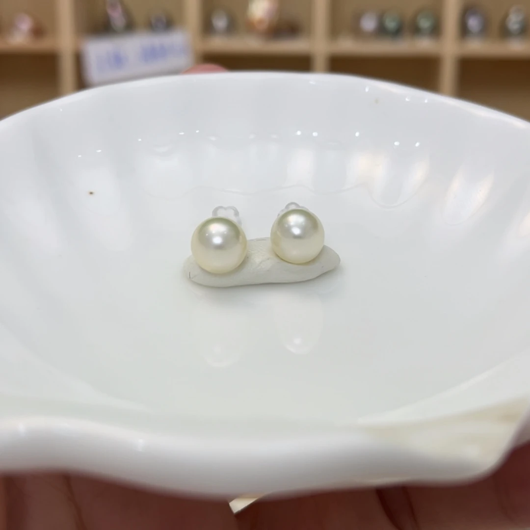 【闪购商品】海水珍珠耳饰银S925镶嵌