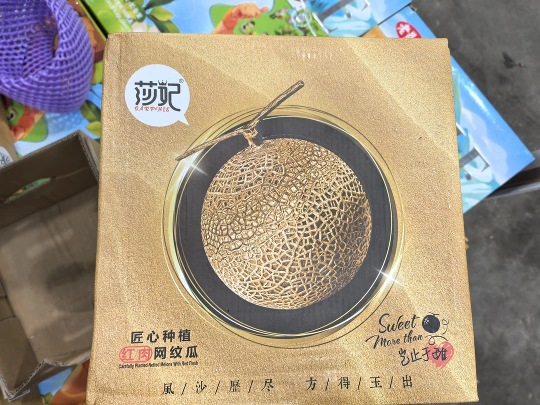 坏果包赔】  匠心极莎妃红肉网纹瓜1粒4-5斤 香味四溢  软糯爆汁