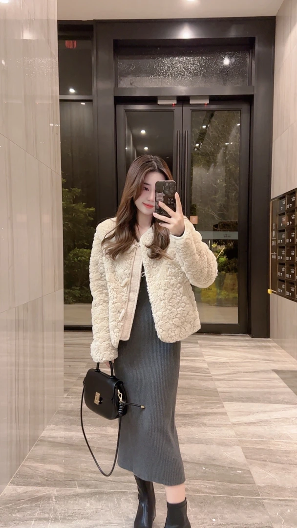 奈奈妮③【柔软时光】毛绒外套秋冬气质时尚百搭8441